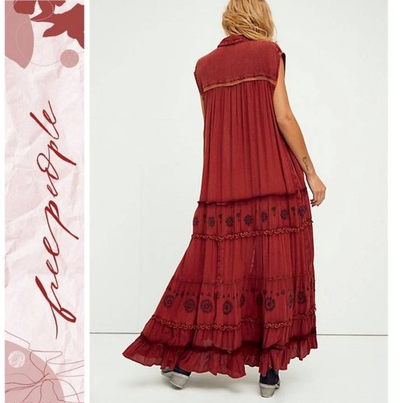 SOLD // NWT Free People Mellow Out Maxi Dress Sz S - Picture 2 of 4